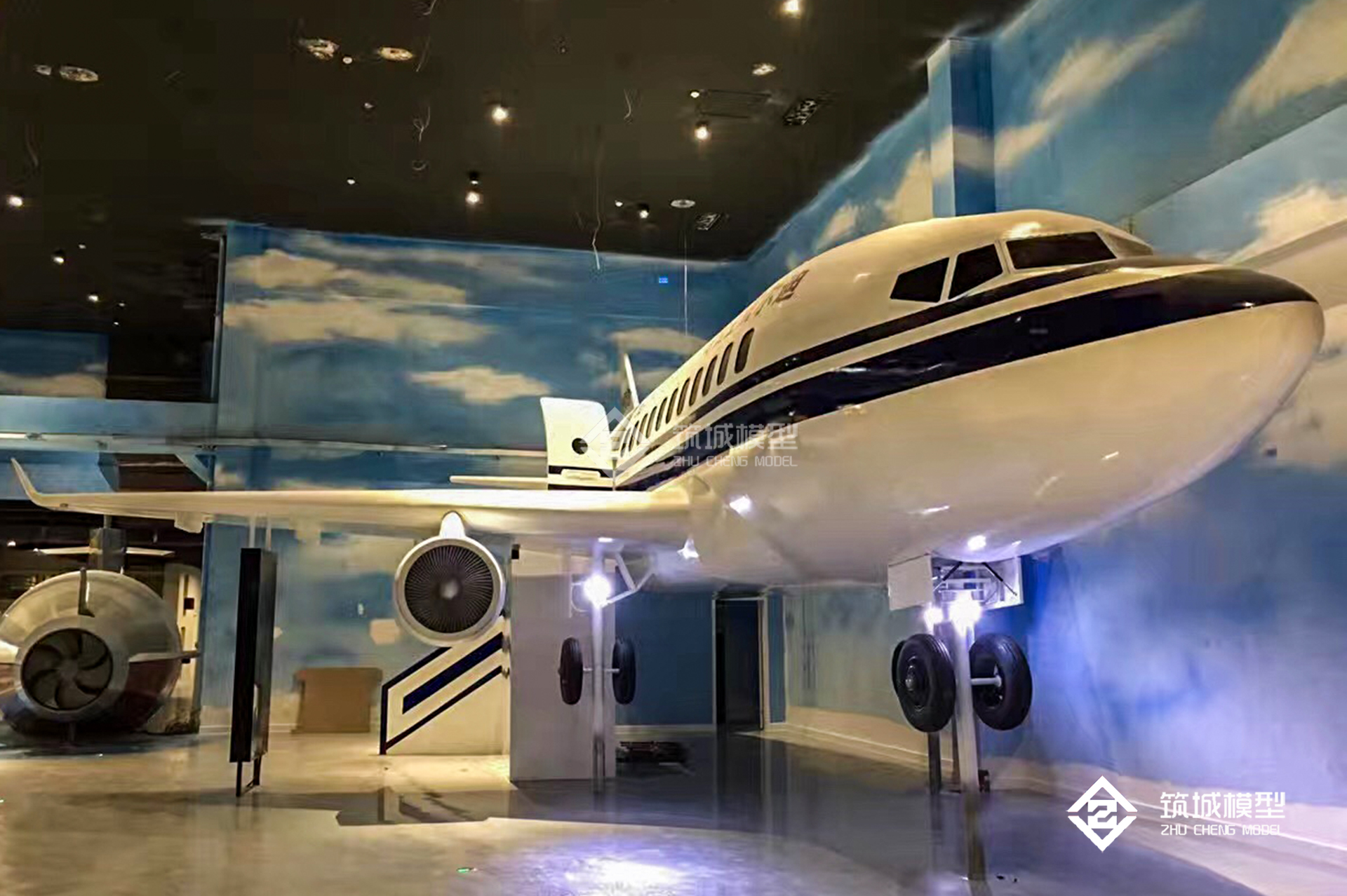 大比例飞机模型整体效果